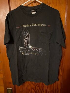 Harley-Davidson Men’s Black Eagle Graphic Pocket T-Shirt